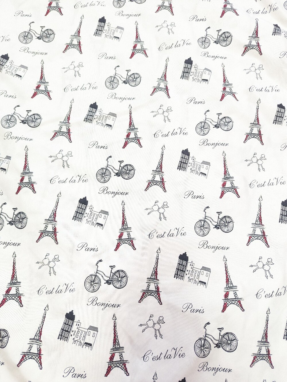 Home Expressions Paris Eiffel Tower Bonjour Flat Sheet Twin Size Parisian Dorm